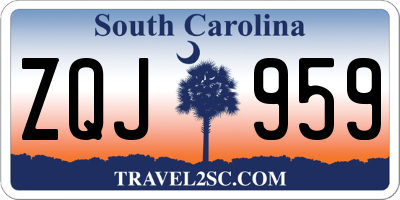 SC license plate ZQJ959