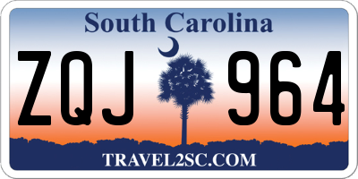 SC license plate ZQJ964