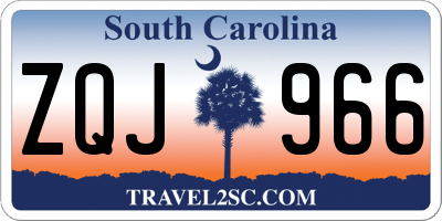 SC license plate ZQJ966