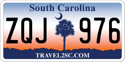 SC license plate ZQJ976