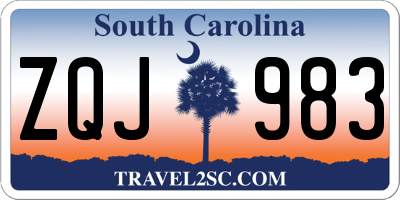 SC license plate ZQJ983