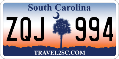 SC license plate ZQJ994