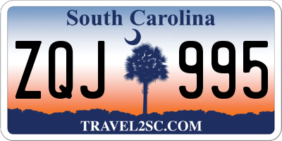 SC license plate ZQJ995
