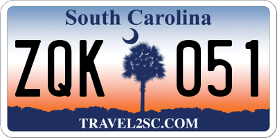 SC license plate ZQK051