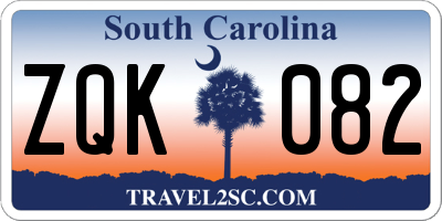 SC license plate ZQK082