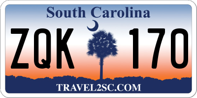 SC license plate ZQK170