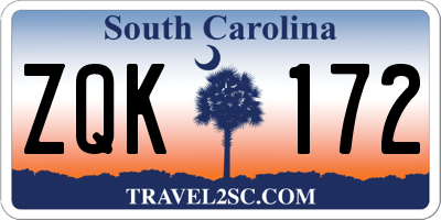 SC license plate ZQK172