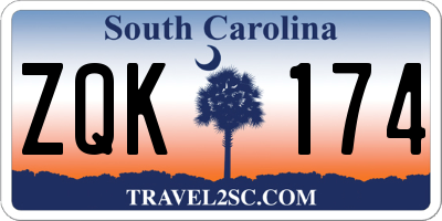 SC license plate ZQK174