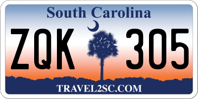 SC license plate ZQK305