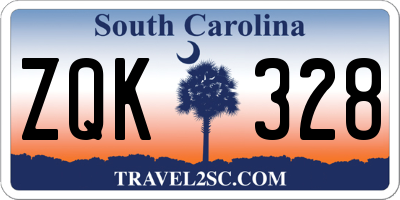 SC license plate ZQK328