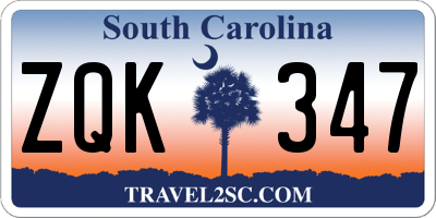 SC license plate ZQK347