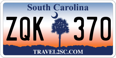SC license plate ZQK370