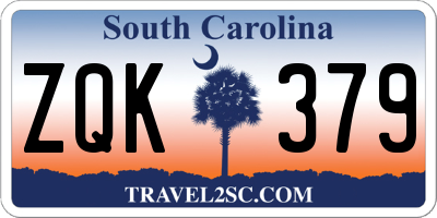 SC license plate ZQK379
