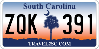 SC license plate ZQK391