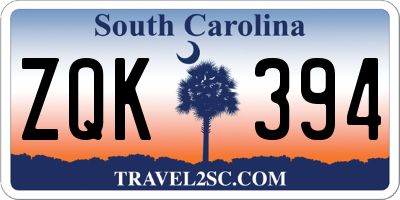 SC license plate ZQK394