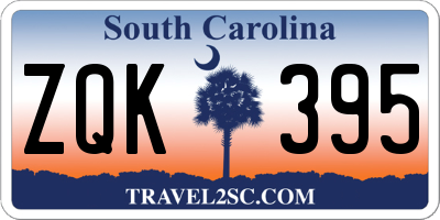 SC license plate ZQK395