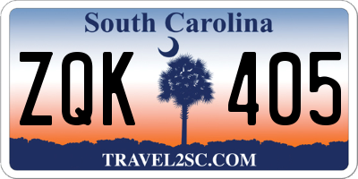 SC license plate ZQK405