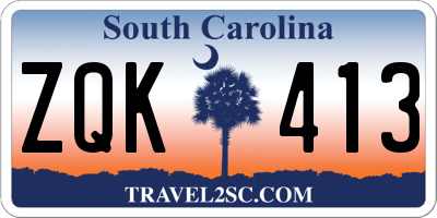 SC license plate ZQK413
