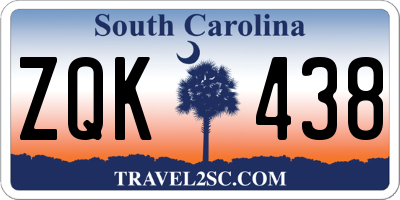 SC license plate ZQK438