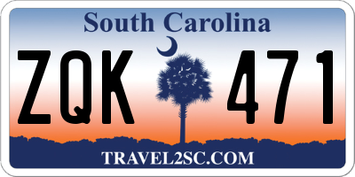 SC license plate ZQK471