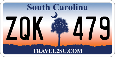 SC license plate ZQK479