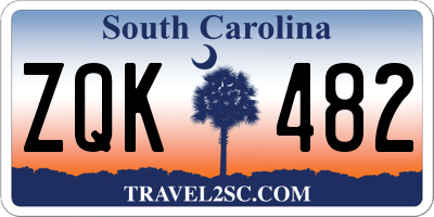 SC license plate ZQK482