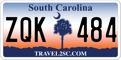 SC license plate ZQK484