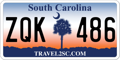 SC license plate ZQK486