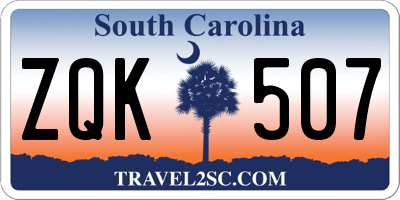 SC license plate ZQK507