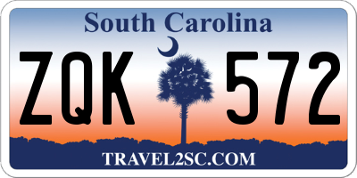 SC license plate ZQK572