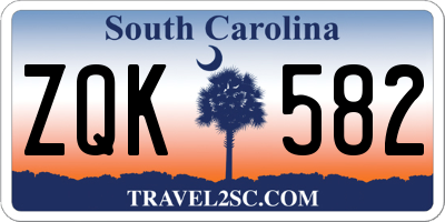 SC license plate ZQK582