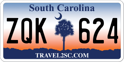 SC license plate ZQK624
