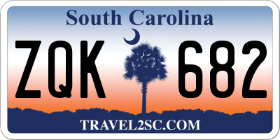 SC license plate ZQK682