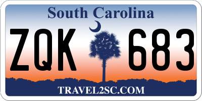 SC license plate ZQK683