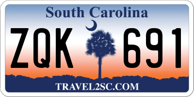 SC license plate ZQK691