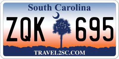 SC license plate ZQK695