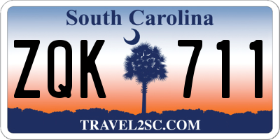 SC license plate ZQK711