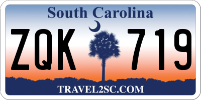 SC license plate ZQK719