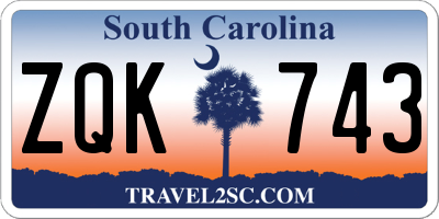 SC license plate ZQK743