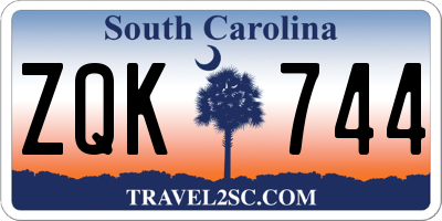 SC license plate ZQK744