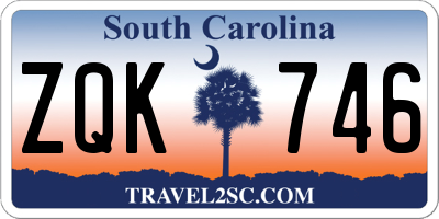 SC license plate ZQK746