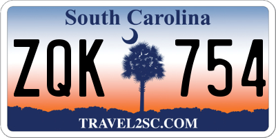 SC license plate ZQK754