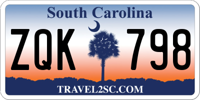SC license plate ZQK798