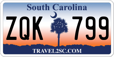 SC license plate ZQK799