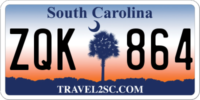 SC license plate ZQK864