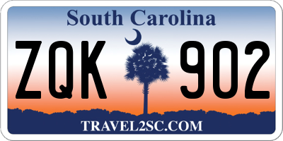 SC license plate ZQK902