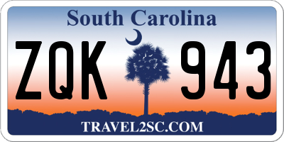 SC license plate ZQK943