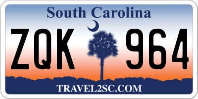 SC license plate ZQK964