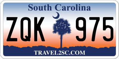 SC license plate ZQK975