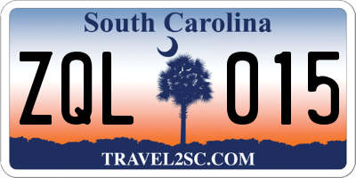 SC license plate ZQL015